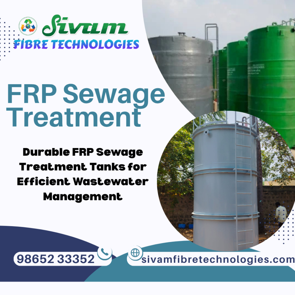 FRP Sewage Treatment Tank Manufacturer in Coimbatore